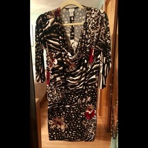 Cache mini dress with adjustable length